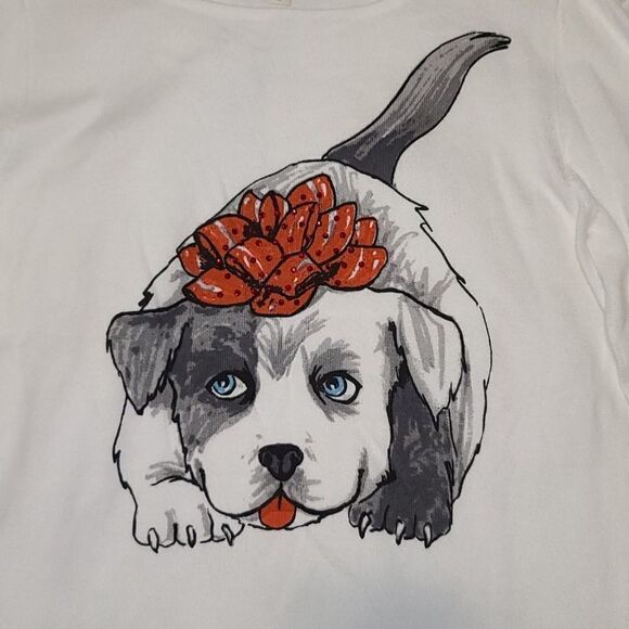 Dog with Bow Sweater Petite Small - Picture 2 of 5